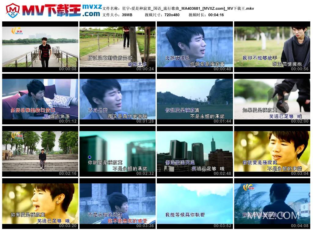 星宇-爱是种寂寞_国语_流行歌曲_MA403681